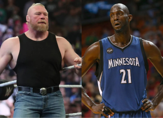 WWE Icon Brock Lesnar Gets Real About Sharing Minnesota Spotlight With Kevin Garnett
