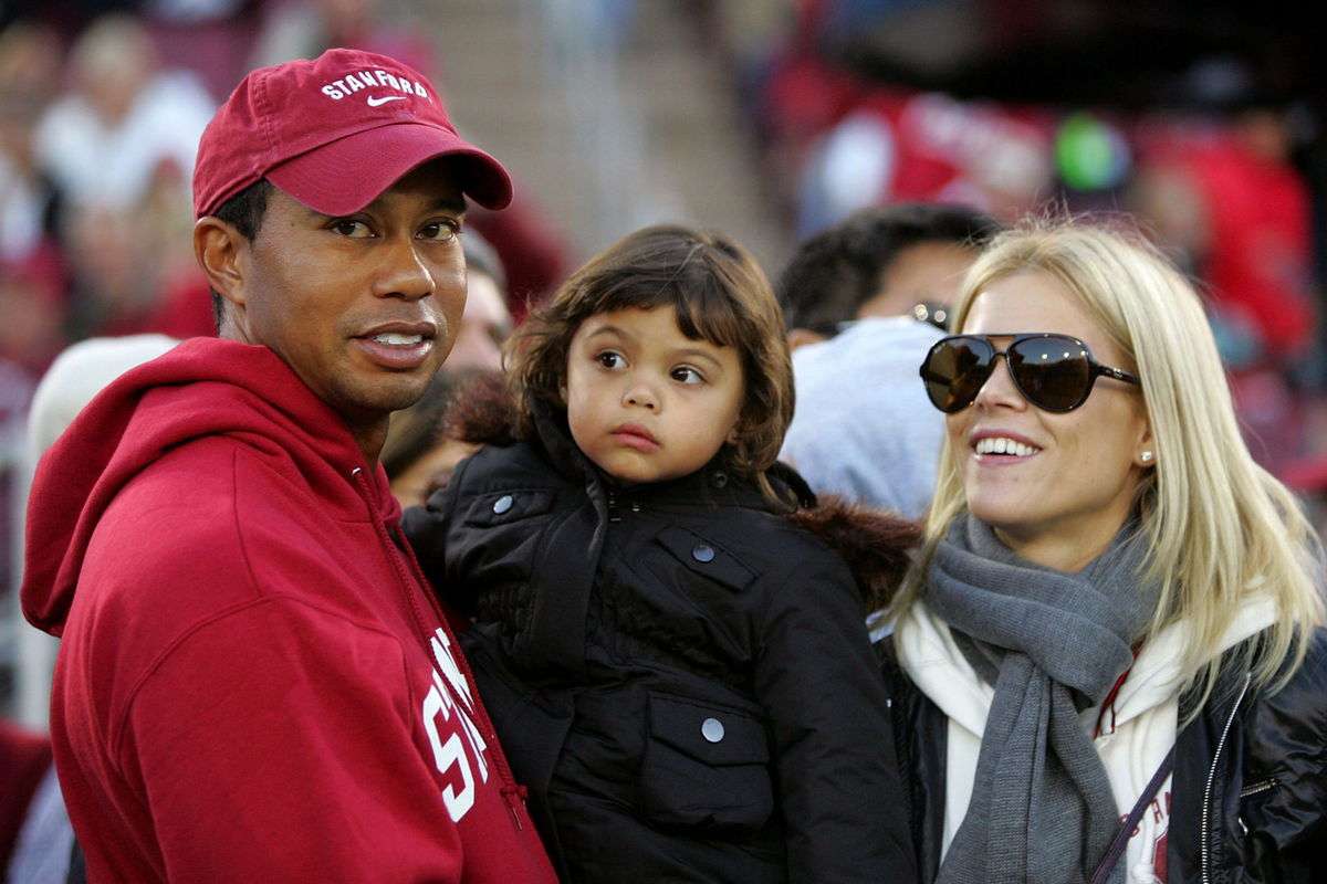 Tiger Woods, his ex-wife, and daughter