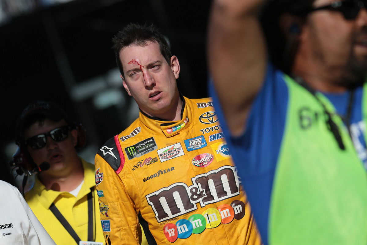 Kyle Busch after his 2017 fight with Joey Logano