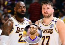 Luka Doncic Gives Flowers to LeBron James After Surpassing Kobe Bryant vs Rockets