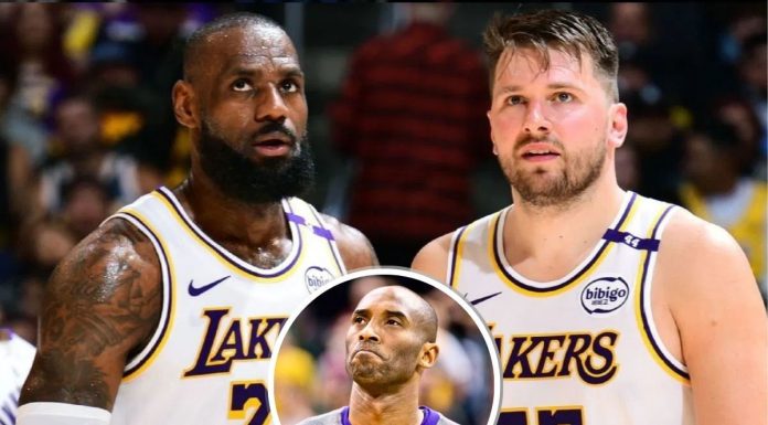 Luka Doncic Gives Flowers to LeBron James After Surpassing Kobe Bryant vs Rockets