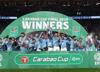 Man City win Carabao Cup as Arsenal’s quadruple dream slips through Kepa’s fingers