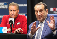 Coach K Drops Specific Message for John Calipari Before Arkansas’ March Madness Opener
