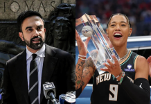 “Not Me”: NYC Mayor’s CBA Remark Steals Spotlight During Celebration With Liberty’s Natasha Cloud