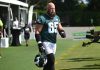 Lane Johnson Reacts as NFL Competition Committee Abandons Campaign Against Eagles’ Tush Push Before Annual League Meeting