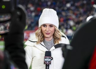NFL Reporter Laura Rutledge Causes Fan Frenzy With Red Outfit Days After Leaving ESPN Show Hosting Duties