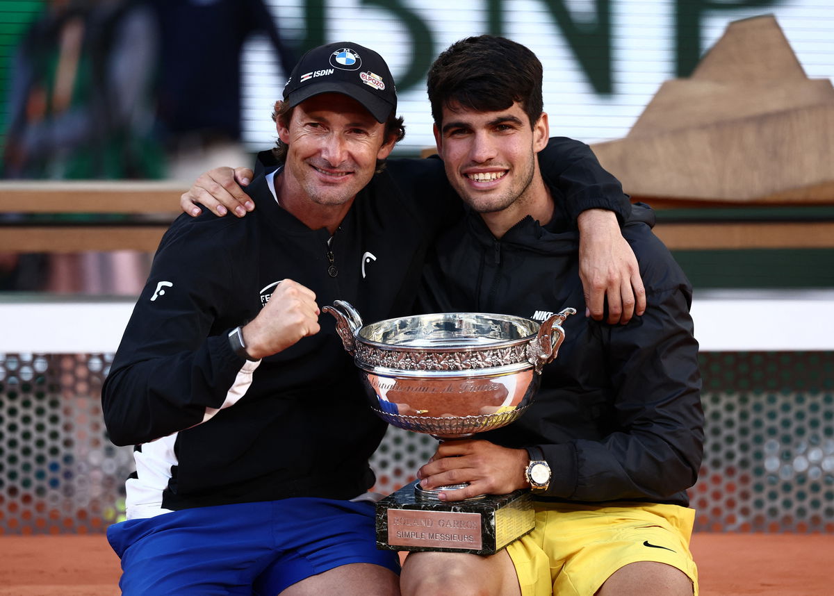 Carlos Alcaraz and his coach Juan Carlos Ferrero
