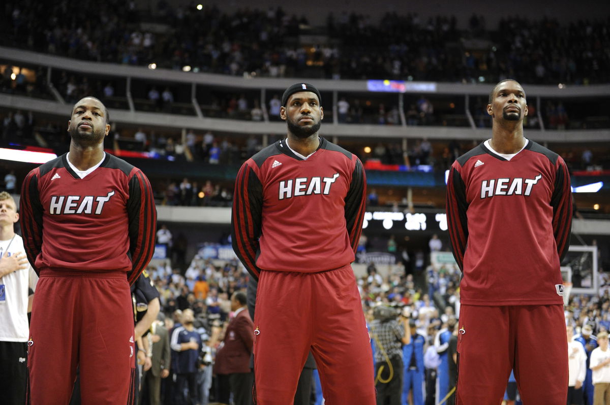 Miami Heat Big 3 LeBron James, Dwyane Wade, and Chris Bosh