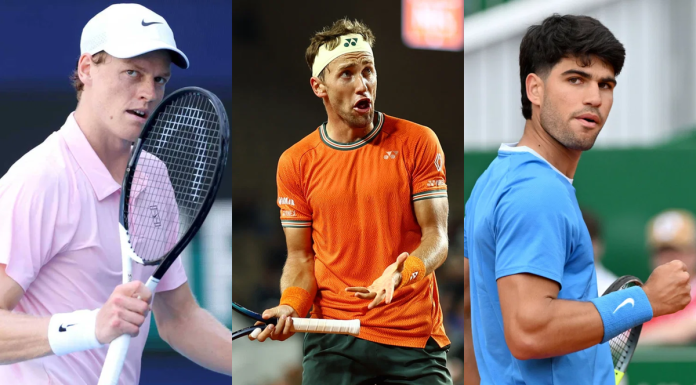 Carlos Alcaraz vs Jannik Sinner: Mind-Blowing Numbers Trigger Casper Ruud’s “Craziest Statistic” Reaction