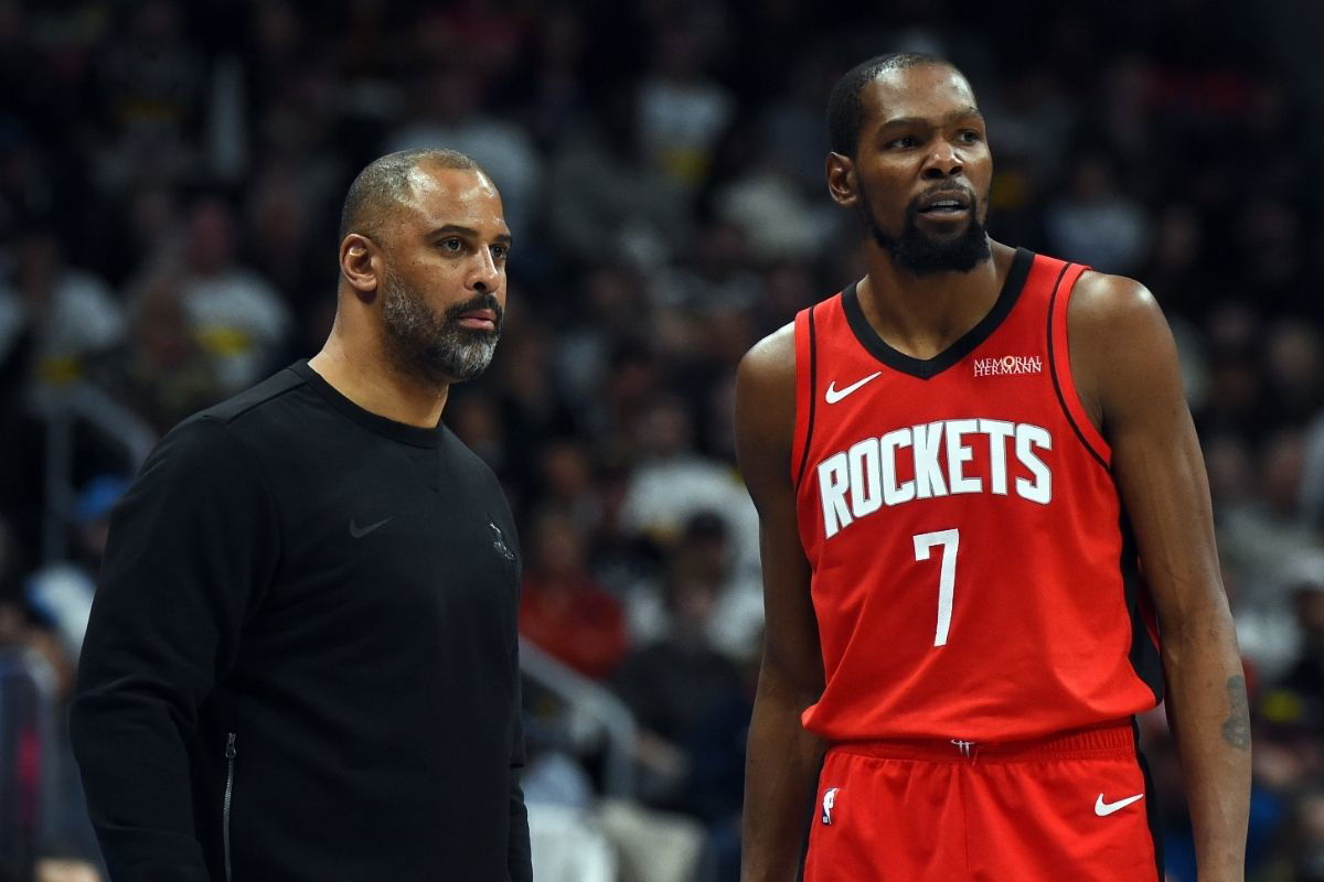 Houston Rockets Kevin Durant and Ime Udoka