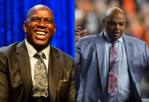 Magic Johnson Couldn’t Hide His Excitement After Reuniting With Charles Barkley During March Madness