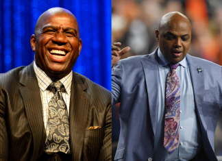 Magic Johnson Couldn’t Hide His Excitement After Reuniting With Charles Barkley During March Madness