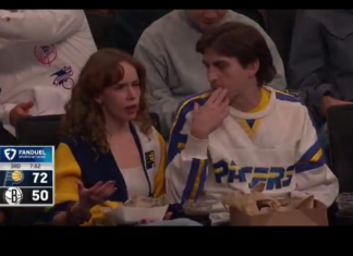 Cameras Catch Female Pacers Fan’s Heated Courtside Exchange With Partner During Game