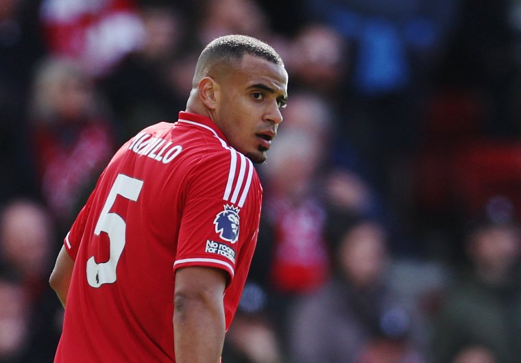 Soccer Football - Premier League - Nottingham Forest v Aston Villa - The City Ground, Nottingham, Britain - April 12, 2026 Nottingham Forest's Murillo looks on REUTERS/Chris Radburn EDITORIAL USE ONLY. NO USE WITH UNAUTHORIZED AUDIO, VIDEO, DATA, FIXTURE LISTS, CLUB/LEAGUE LOGOS OR 'LIVE' SERVICES. ONLINE IN-MATCH USE LIMITED TO 120 IMAGES, NO VIDEO EMULATION. NO USE IN BETTING, GAMES OR SINGLE CLUB/LEAGUE/PLAYER PUBLICATIONS. PLEASE CONTACT YOUR ACCOUNT REPRESENTATIVE FOR FURTHER DETAILS..