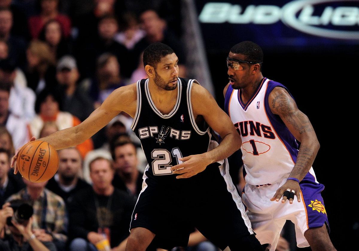 Former NBA players Tim Duncan and Amar'e Stoudemire