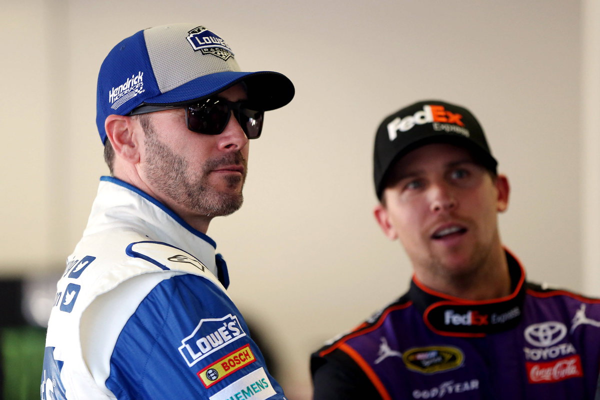 Jimmie Johnson and denny Hamlin
