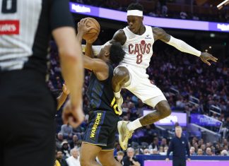 Cavs Star’s Flying Kick on Warriors Rookie Triggers Draymond Green as Heated Moment Unfolds