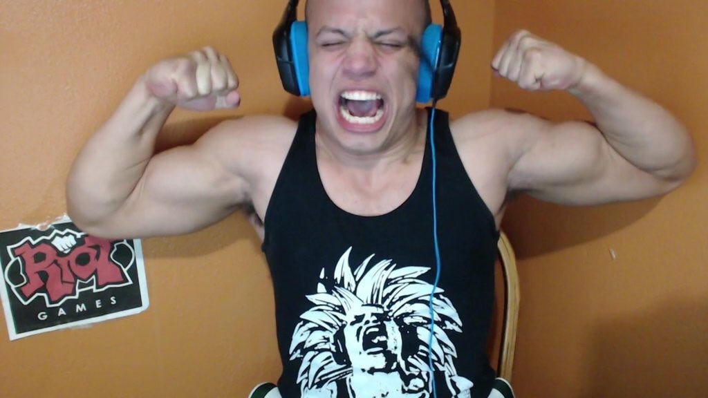 tyler1 screaming and flexing
