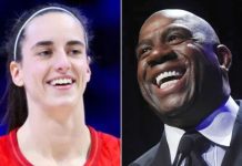 Cameras Capture Magic Johnson Over Interaction With Caitlin Clark Fans During Fever vs. Sparks