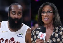 Mics Catch Lisa Salters Urging James Harden to ‘Work on Free Throws’ as Cavs Star Admits Missed Opportunity vs. Pistons
