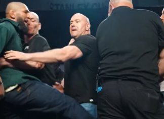 Police Intervene as Khamzat Chimaev Attacks Sean Strickland at Heated UFC 328 Presser