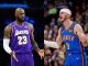 LeBron James Leaves Ex-Teammate Alex Caruso With Bloody Nose After Unintentional Blow During Lakers-OKC Game 1