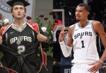 Student Causes Stir at University of Oklahoma After Repping Spurs Jersey During Graduation Ceremony