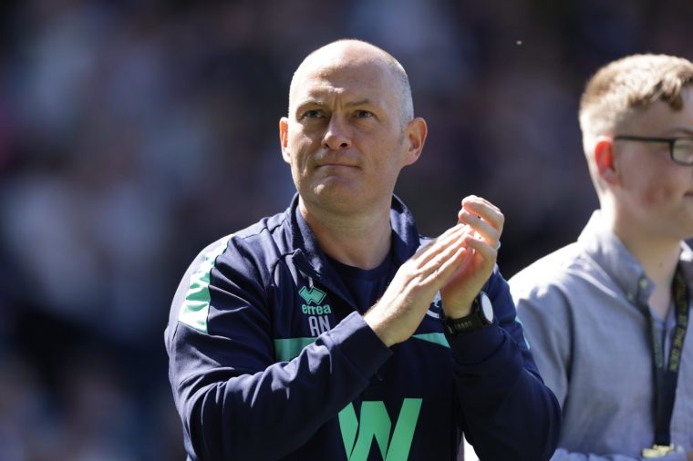 Millwall manager Alex Neil applauds the fans after the final whistle of the Sky Bet Championship match at The Den, London. Picture date: Saturday May 2, 2026. PA Photo. Photo credit should read: Steven Paston/PA Wire. RESTRICTIONS: EDITORIAL USE ONLY No use with unauthorised audio, video, data, fixture lists, club/league logos or "live" services. Online in-match use limited to 120 images, no video emulation. No use in betting, games or single club/league/player publications.