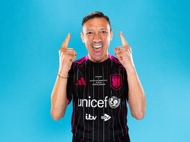 Frankie Dettori is playing at Soccer Aid for UNICEF 2026, which takes place on Sunday 31st of May at London Stadium, Stratford. Photographed by Daniel Hambury for UNICEF UK and Soccer Aid Productions. ??UNICEF/Soccer Aid Productions/Stella Pictures For further information, please contact pictures@socceraidproductions.com