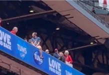 Scary Scenes Emerge as Cardinals Fan Hangs Off Stadium Deck, Major Accident Averted