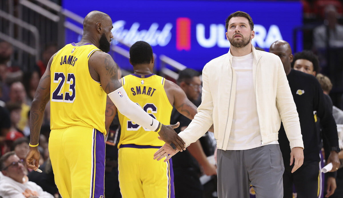 LeBron James, Marcus Smart & Luka Doncic, Los Angeles Lakers.