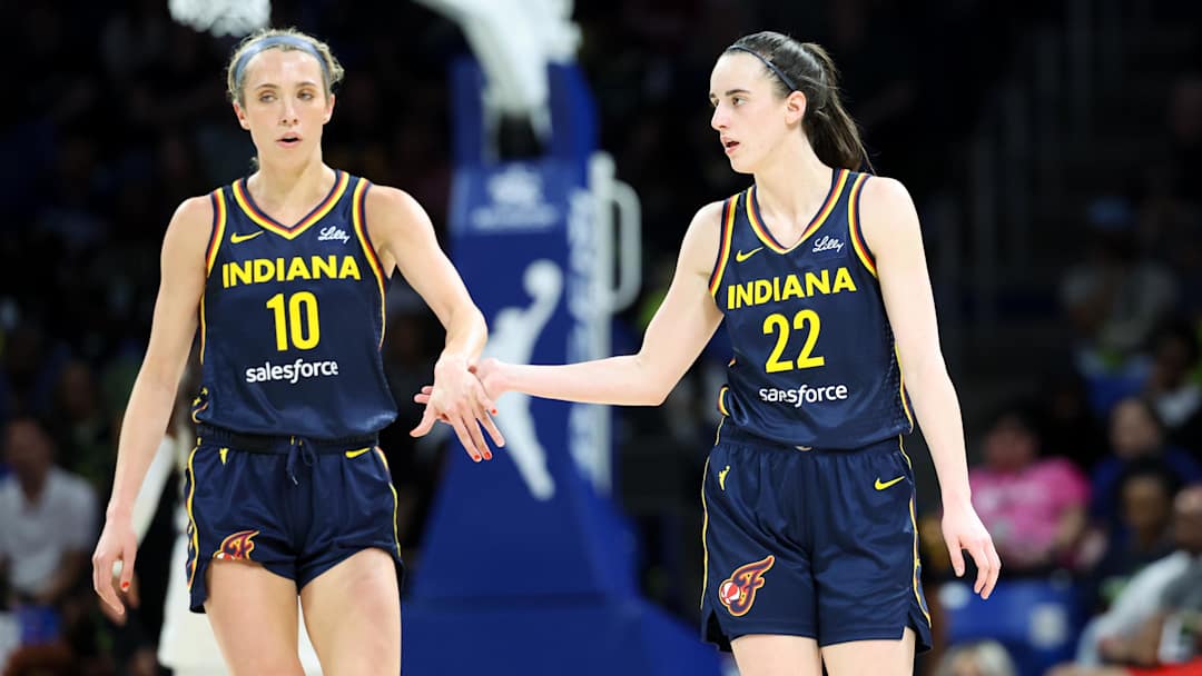 Lexi Hull with Caitlin Clark